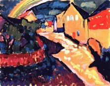 Haga click para ver la imagen ampliada peinture - murnau with rainbow 1909.jpg